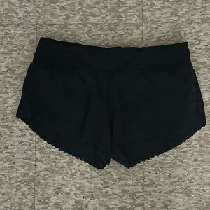 Lululemon laser cut special edition black shorts